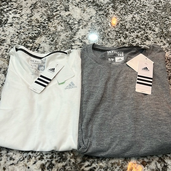 Adidas Shirts Long Short Sleeve Adult Small Climalite Ultimate Tee Bundle - Picture 1 of 6